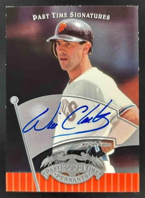 2005 Upper Deck Past Time Pennants Past Time Signatures #WC Will Clark Auto - Image 1 of 2