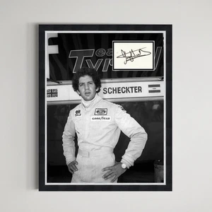 Jody Scheckter - Formel 1 Legende handsigniert original Autogramm gerahmtes Display - Bild 1 von 2