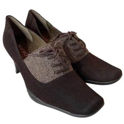 Zapatos Oxford para mujer Aerosoles marrón gamuza espiga tacón con cordones 7,5 Foto 1 de 4