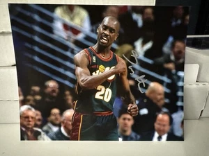 Gary Payton Autograph Signed 8x10 Photo NBA Seattle SuperSonics - Picture 1 of 5