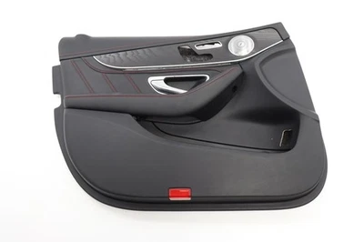 Mercedes C43 AMG W205 2015-2021 panel de moldura de puerta delantera izquierda OEM NEGRO_641 Foto 1 de 4