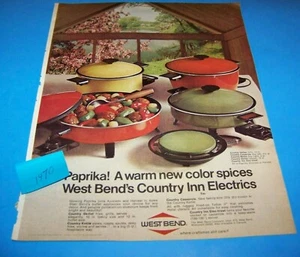 West Bend Country Inn Electrics Original Print Reklame Vintage 1970 - Bild 1 von 2