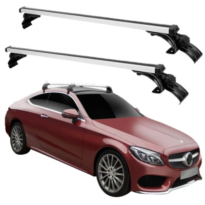 Portaequipajes de aluminio para Mercedes-Benz ML350 48" barra transversal de techo de coche Foto 1 de 4