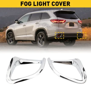 For 2014-2019 Toyota Highlander Chrome Fog Light Hole Cover Pair Left & Right - Picture 1 of 17