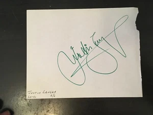 JUSTIN LANGER - AUSTRALIAN CRICKETING LEGEND - SIGNED WHITE ALBUM PAGE - Bild 1 von 1