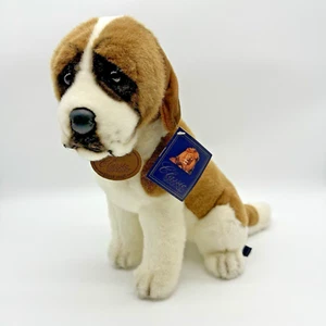 Vintage Aurora Classic handgefertigter sitzender Bernhardinerhund Plüschtier 13 Zoll Stofftier - Bild 1 von 22