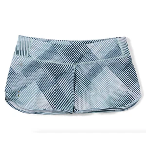 Smartwool Women's XL Merino Sport Lined Running Shorts | Aqua Blue Plaid NWT - Picture 1 of 2