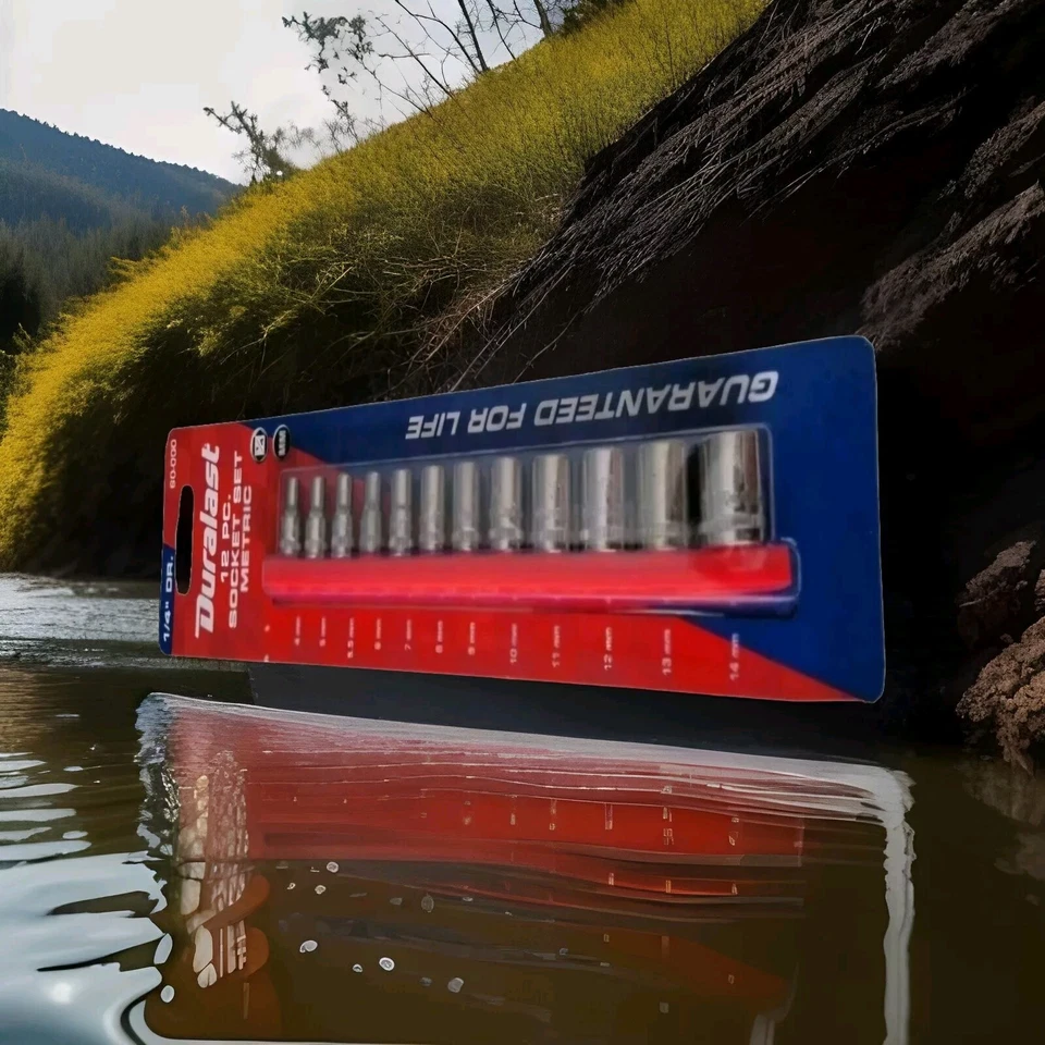 Duralast 12pc Socket Set Metric. Fully Chomed - Image 1 of 4