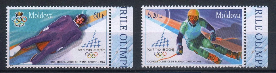Moldavia 2006. Juegos Olímpicos de Invierno, Juego Torino MNH (**) Michel: 536-537 Foto 1 de 1