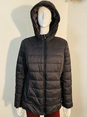 Chaqueta SPYDER Grande Negra Acolchada Puffer Con Capucha Aislada Cremallera Completa Nueva con Etiquetas $199 Foto 1 de 4