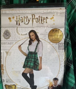 Harry Potter Halloween Costume Costume Plaid Gryffindor Skirt Suspender L (12/14 - Picture 1 of 5