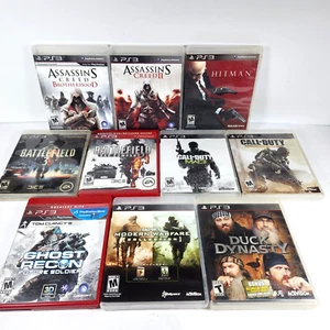 Konvolut 10 PS3 Spiele Battlefield Hitman Ghost Recon Call of Duty Assassins Duck Dyna - Bild 1 von 14