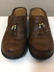 Ariat Mendocino 93897 Brown Leather Mule Clog Silver Bead Tassel Shoe Women's 6 - Picture 1 of 12