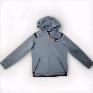 Russell Full Zip Gray Hoodie Sweatshirt Jacket Boys Size Lrg 10-12 Dri-Power 360 - Picture 1 of 18