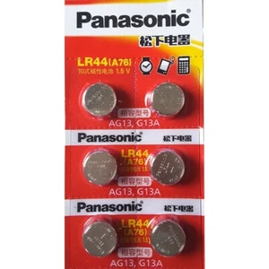 6 pcs Panasonic LR44 Alkaline Watch Cell Battery 1.5V, A76, SR44, 357. EXP. 2026 - Picture 1 of 1