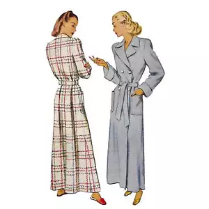 Modello anni 40 - Casacca, vestaglia, doppiopetto - busto = 38" (96,5 cm) - Foto 1 di 4