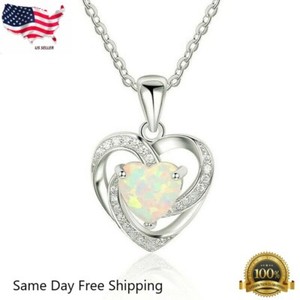 Silver 925 SF Red Lab Fire Opal DOLPHIN-LOVE-HEART Pendant 1.25/" Long