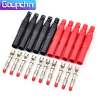 10PCS Safety Shrouded Insulated 4mm Banana Plug Solder Coaxial DIY Connector