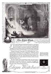 1920 Elgin Watch: The Table Clock Vintage Print Ad - Picture 1 of 1
