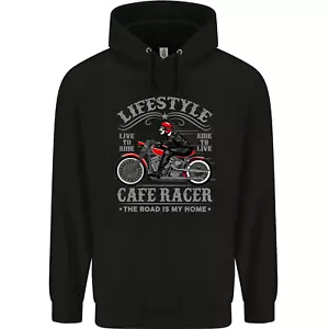 Sudadera con capucha Lifestyle Cafe Racer motociclista para hombre 80% algodón - Imagen 1 de 108