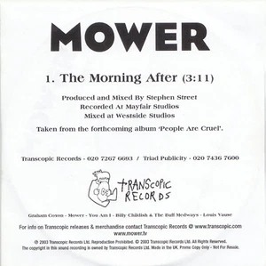 Mower The Morning After CD Promo Signed People Are Cruel Graham Coxon Motte Blur - Picture 1 of 4