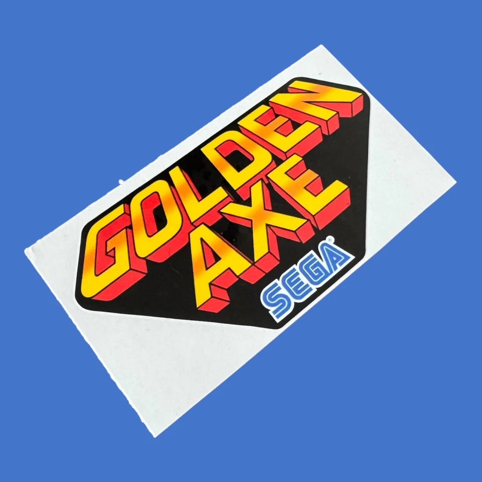 Golden Axe 1980's Vinyl Sticker Decal Arcade Gaming Machine Game Sega Games - Image 1 of 1
