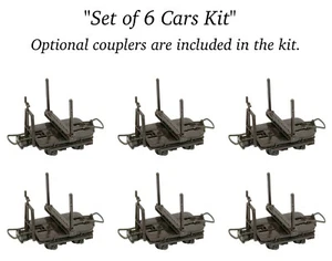 HOn30/HOe Scale Aru-Model 6-Logging Car Kit Narrow Gauge Log Lumber H0e 009 OO9 - Picture 1 of 21