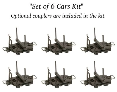 HOn30/HOe Scale Aru-Model 6-Logging Car Kit Narrow Gauge Log Lumber H0e 009 OO9 - Image 1 of 4