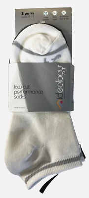 Paquete de 3 calcetines de rendimiento al tobillo Ideology No-Show blanco, gris, negro talla 4-10 Foto 1 de 4