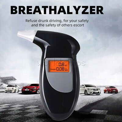 LCD Digital Alcohol Breath Tester Breathalyzer Analyzer Detector Test Backlight • 7.67€