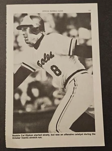 1983 Sporting News Cal Ripken Jr Rookie Season Original Full Page Photo HOF Bal - Picture 1 of 3