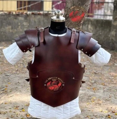 Armadura de cuero medieval armadura vikinga medieval disfraz para SCA LARP Foto 1 de 4