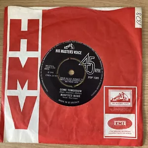 MANFRED MANN - COME TOMORROW (UK, 1965, HIS MASTER'S VOICE, POP 1381) 7” VINYL - Picture 1 of 3