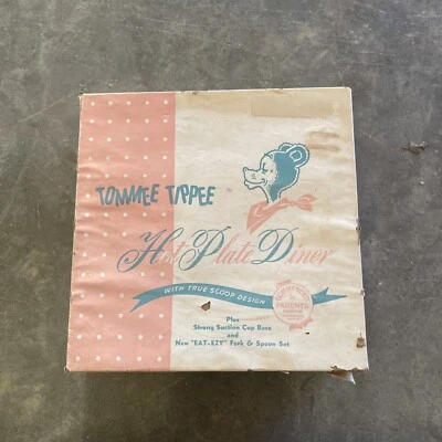 Vintage 1950's TOMMEE TIPPEE Three Section Diner Hot Plate IN ORIGINAL PACK - Image 1 of 4