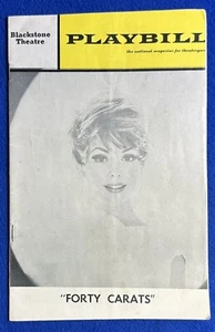 Vintage 1970 Playbill Barbara Rush in FORTY CARATS Blackstone Theater, Chicago - Picture 1 of 9