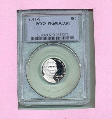 2011-S PCGS  PR69 DCAM  Jefferson Nickle 5C - Image 1 of 2