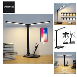 iVict Dual Swing Arm LED Schreibtischlampe, 5-Modi Touch Control Helligkeitss... - Bild 1 von 10