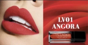 Palladio Velvet Matte Cream Lip Color Angora Cherry Red Hydrating Lipstick - Picture 1 of 6