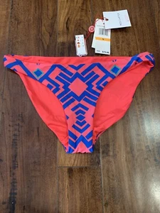 Red Carter Reversible Coral And Blue Bikini Bottoms Sz Sm NWT - Picture 1 of 8