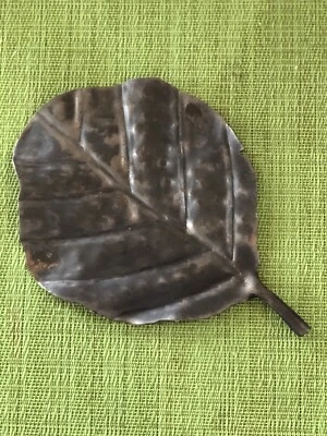Garden Art Metal  Leaf Table Home Decor Tray - Image 1 of 4