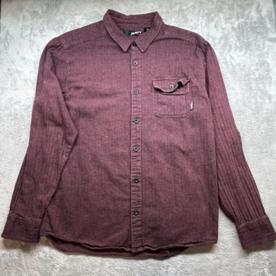 Rusty Surf Shirt Men's Size XL Red Pioneer Valley Button Down Long Sleeve Beach - Image 1 of 4