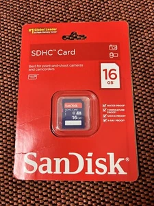 New SanDisk 16GB SDHC Class 4 SD Flash Memory Card Camera 16 G GB SDSDB-016G-B35 - Picture 1 of 2
