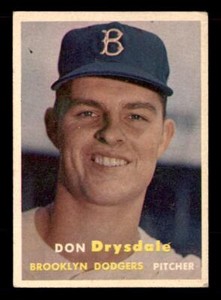 1957 Topps #18 Don Drysdale - VG