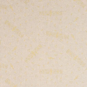 Dekostoff Baumwollstoff Halbpanama Noten natur gold 1,40m Breite - Bild 1 von 10