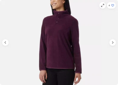 32 Degrees тепла женщин средний вес Snap Arctic флис пуловер (PORT GRAPE, S) новый с Ярлыками - Изображение 1 из 4