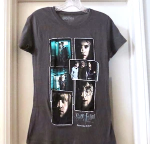 *RARE 2011*  HARRY POTTER DEATHLY HALLOWS Gray Movie T-Shirt Slim Fit - Picture 1 of 12