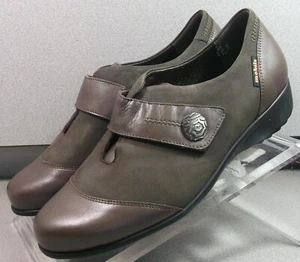 SAGA LMSP60 WOMEN SHOE 7.5 M (EURO 5) BROWN NUBUCK LEATHER BY MOBILS BY MEPHISTO - Picture 1 of 6