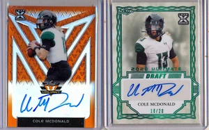 COLE McDONALD - 2020 2pc Leaf Ultimate AUTO /20 & Metal Orange AUTO /50 - XRC - Picture 1 of 2