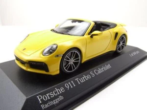 Porsche 911 992 Turbo S Cabrio 2019 Giallo Modellino Auto 1:43 Minichamps - Foto 1 di 10