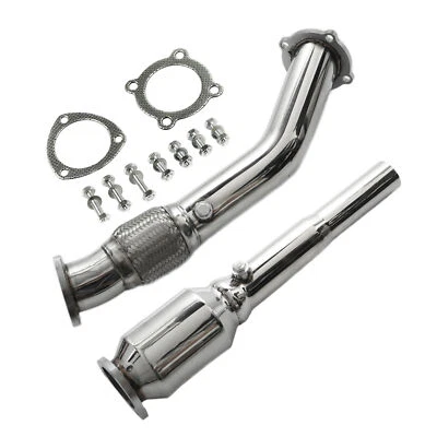 Edelstahl Downpipe 3" 76mm mit 200 Zellen Kat Audi Seat Skoda VW 1.8T 20V + GTI - Bild 1 von 4